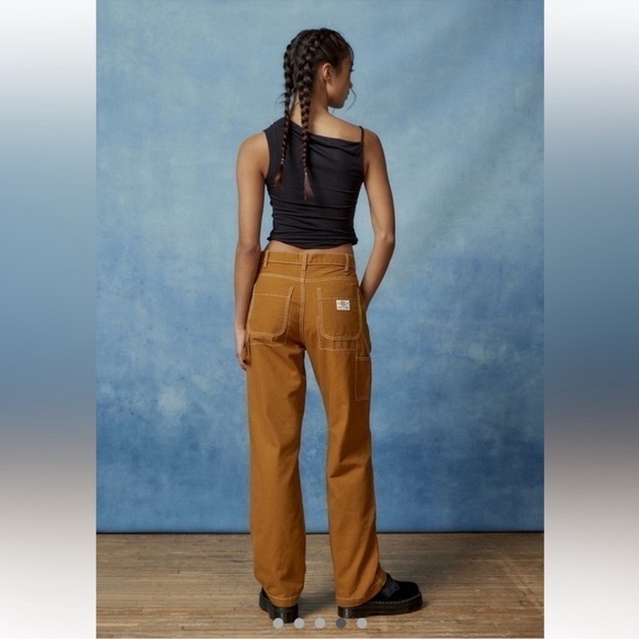 NWOT Women’s Urban Outfitters BDG Brown Canvas  Cotton Carpenter Pants SZ 26 - Picture 2 of 9